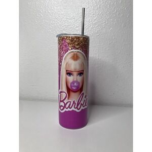 Barbie Pink Skinny 20oz Tumbler with Straw Pink Gold